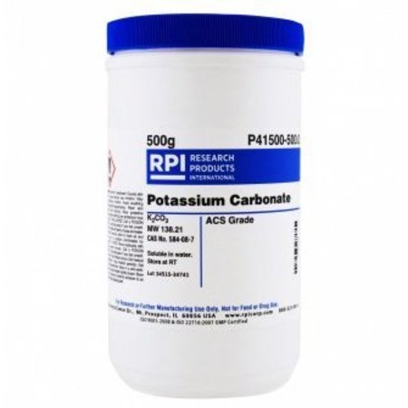 RPI Potassium Carbonate, ACS, 500 G P41500-500.0